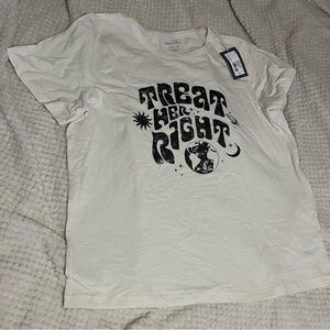 White Graphic Tee NWT